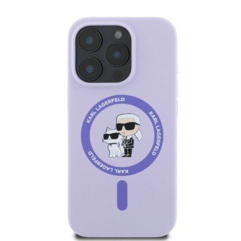 Karl Lagerfeld Silicone Karl & Choupette Ring MagSafe - Etui iPhone 16 Pro Max (fioletowy) Karl Lagerfeld Silicone Karl & Choupette Ring MagSafe - Etui iPhone 16 Pro Max (fioletowy)
