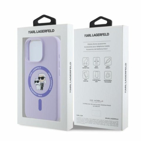 Karl Lagerfeld Silicone Karl & Choupette Ring MagSafe - Etui iPhone 16 Pro Max (fioletowy) Karl Lagerfeld Silicone Karl & Choupette Ring MagSafe - Etui iPhone 16 Pro Max (fioletowy)
