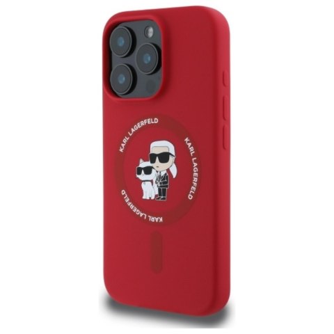 Karl Lagerfeld Silicone Karl & Choupette Ring MagSafe - Etui iPhone 16 Pro (czerwony) Karl Lagerfeld Silicone Karl & Choupette Ring MagSafe - Etui iPhone 16 Pro (czerwony)