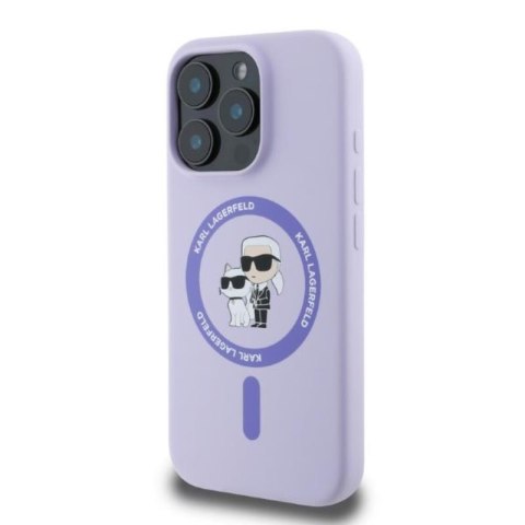 Karl Lagerfeld Silicone Karl & Choupette Ring MagSafe - Etui iPhone 16 Pro (fioletowy) Karl Lagerfeld Silicone Karl & Choupette Ring MagSafe - Etui iPhone 16 Pro (fioletowy)