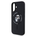 Karl Lagerfeld Silicone Karl & Choupette Ring MagSafe - Etui iPhone 16 (czarny)