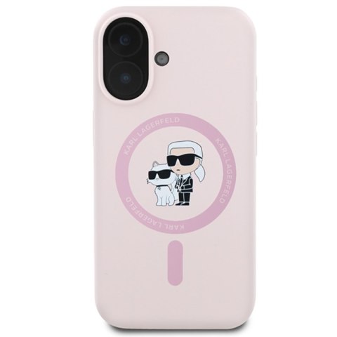 Karl Lagerfeld Silicone Karl & Choupette Ring MagSafe - Etui iPhone 16 (różowy) Karl Lagerfeld Silicone Karl & Choupette Ring MagSafe - Etui iPhone 16 (różowy)