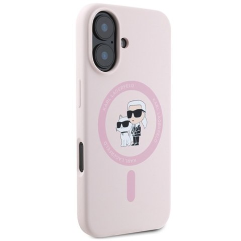 Karl Lagerfeld Silicone Karl & Choupette Ring MagSafe - Etui iPhone 16 (różowy) Karl Lagerfeld Silicone Karl & Choupette Ring MagSafe - Etui iPhone 16 (różowy)