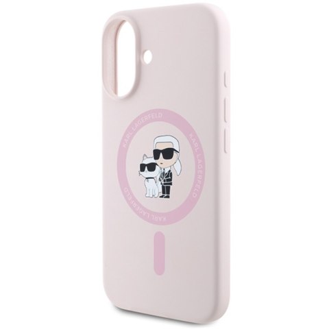 Karl Lagerfeld Silicone Karl & Choupette Ring MagSafe - Etui iPhone 16 (różowy) Karl Lagerfeld Silicone Karl & Choupette Ring MagSafe - Etui iPhone 16 (różowy)