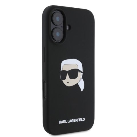 Karl Lagerfeld Silicone Karl Head Print MagSafe - Etui iPhone 16 (czarny) Karl Lagerfeld Silicone Karl Head Print MagSafe - Etui iPhone 16 (czarny)