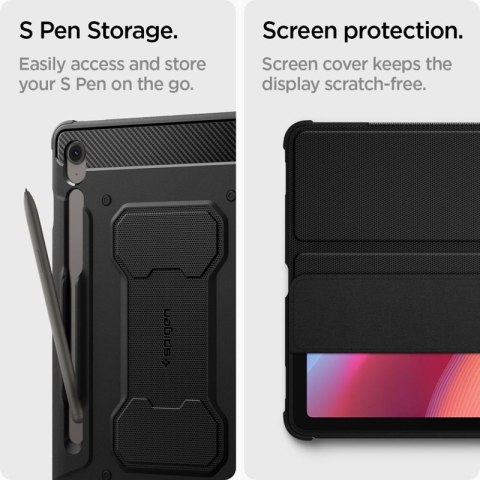 Spigen Rugged Armor Pro - Etui Samsung Galaxy Tab S10 FE+ 13.1" (Czarny) Spigen Rugged Armor Pro - Etui Samsung Galaxy Tab S10 FE+ 13.1" (Czarny)