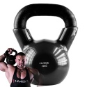 Kettlebell żeliwny 12 kg czarny KNV12 winylowy uchwyt trening siłowy