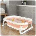 Wanienka składana dla dzieci, niemowląt z wkładką Ricokids RK-286 biało-różowa