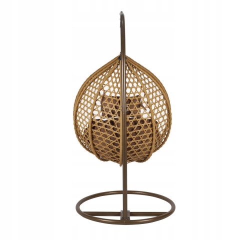 FOTEL WISZĄCY BUJANY OGRODOWY KOSZ HUŚTAWKA JAJO KOKON PREMIUM + PODUSZKI