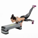 AS005 Step do aerobiku HMS szaro-czarny 3 poziomy 200 kg fitness