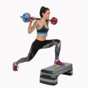 AS005 Step do aerobiku HMS szaro-czarny 3 poziomy 200 kg fitness