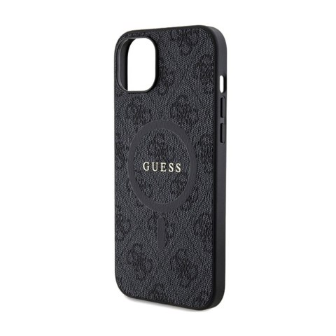 Guess 4G Collection Leather Metal Logo MagSafe - Etui iPhone 15 / 14 / 13 (czarny) Guess 4G Collection Leather Metal Logo MagSafe - Etui iPhone 15 / 14 / 13 (czarny)