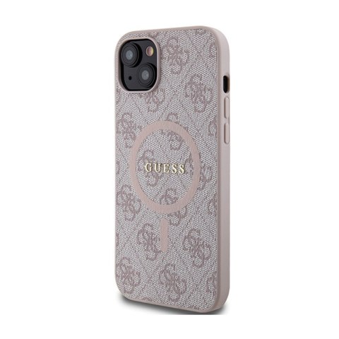Guess 4G Collection Leather Metal Logo MagSafe - Etui iPhone 15 / 14 / 13 (różowy) Guess 4G Collection Leather Metal Logo MagSafe - Etui iPhone 15 / 14 / 13 (różowy)