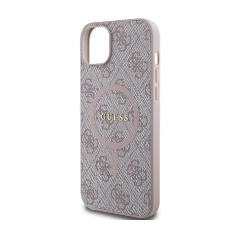 Guess 4G Collection Leather Metal Logo MagSafe - Etui iPhone 15 / 14 / 13 (różowy) Guess 4G Collection Leather Metal Logo MagSafe - Etui iPhone 15 / 14 / 13 (różowy)