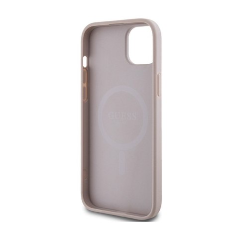 Guess 4G Collection Leather Metal Logo MagSafe - Etui iPhone 15 / 14 / 13 (różowy) Guess 4G Collection Leather Metal Logo MagSafe - Etui iPhone 15 / 14 / 13 (różowy)