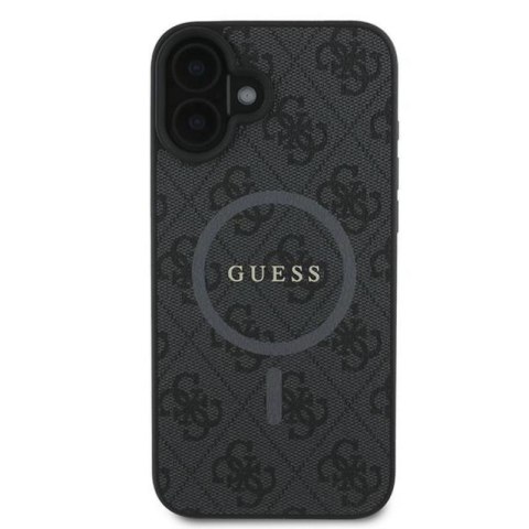 Guess 4G Ring Classic Logo MagSafe - Etui iPhone 16 Plus (czarny) Guess 4G Ring Classic Logo MagSafe - Etui iPhone 16 Plus (czarny)