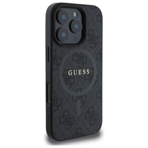 Guess 4G Ring Classic Logo MagSafe - Etui iPhone 16 Pro Max (czarny) Guess 4G Ring Classic Logo MagSafe - Etui iPhone 16 Pro Max (czarny)