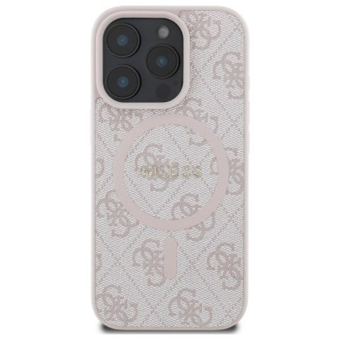 Guess 4G Ring Classic Logo MagSafe - Etui iPhone 16 Pro Max (różowy) Guess 4G Ring Classic Logo MagSafe - Etui iPhone 16 Pro Max (różowy)