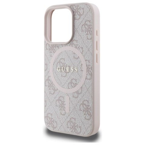 Guess 4G Ring Classic Logo MagSafe - Etui iPhone 16 Pro Max (różowy) Guess 4G Ring Classic Logo MagSafe - Etui iPhone 16 Pro Max (różowy)