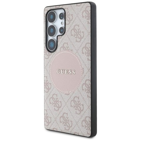 Guess 4G Round Patch Classic Logo MagSafe - Etui do Samsung Galaxy S25 Ultra (różowy) Guess 4G Round Patch Classic Logo MagSafe - Etui do Samsung Galaxy S25 Ultra (różowy)