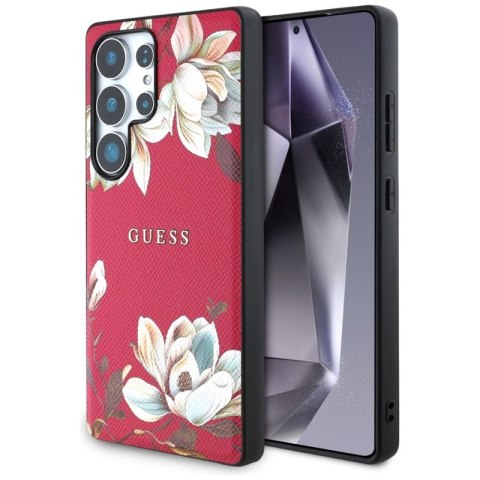 Guess Grained Printed Flower Pattern MagSafe - Etui do Samsung Galaxy S25 Ultra (fuksja) Guess Grained Printed Flower Pattern MagSafe - Etui do Samsung Galaxy S25 Ultra (fuksja)