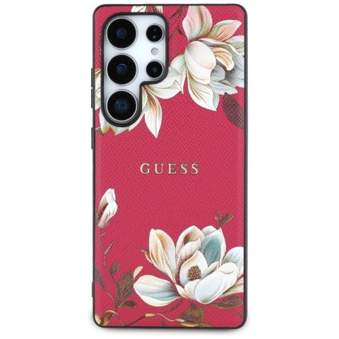 Guess Grained Printed Flower Pattern MagSafe - Etui do Samsung Galaxy S25 Ultra (fuksja) Guess Grained Printed Flower Pattern MagSafe - Etui do Samsung Galaxy S25 Ultra (fuksja)