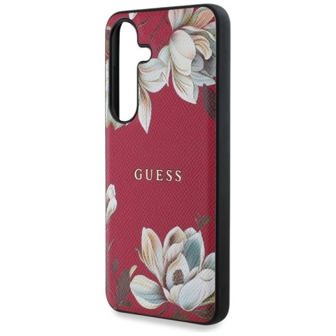 Guess Grained Printed Flower Pattern MagSafe - Etui do Samsung Galaxy S25 (fuksja) Guess Grained Printed Flower Pattern MagSafe - Etui do Samsung Galaxy S25 (fuksja)
