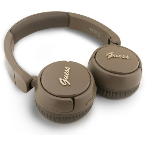 Guess Metal Logo Script - Bezprzewodowe słuchawki nauszne Bluetooth V5.3 (brązowy) Guess Metal Logo Script - Bezprzewodowe słuchawki nauszne Bluetooth V5.3 (brązowy)