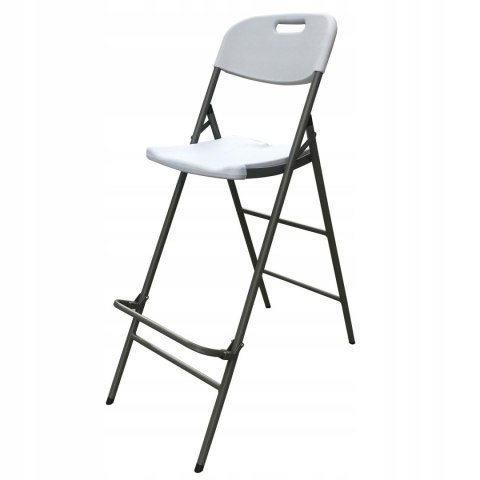 KRZESŁO HOKER SKŁADANE BAROWE OGRODOWE TURYSTYCZNE CATERINGOWE BIAŁE 70cm
