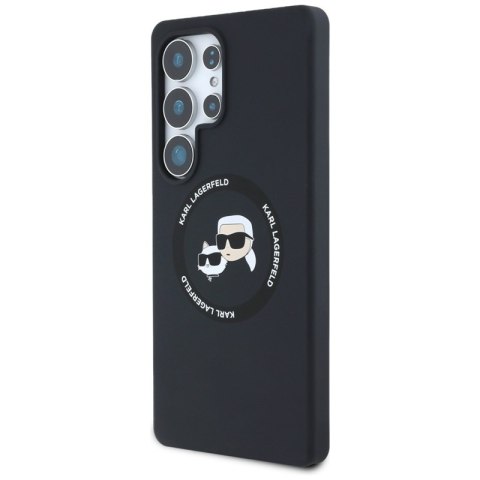 Karl Lagerfeld Silicone Double Heads And Circle MagSafe - Etui Samsung Galaxy S25 Ultra (czarny) Karl Lagerfeld Silicone Double Heads And Circle MagSafe - Etui Samsung Galaxy S25 Ultra (czarny)
