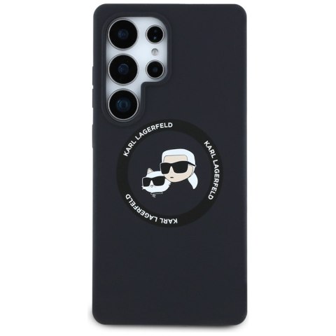 Karl Lagerfeld Silicone Double Heads And Circle MagSafe - Etui Samsung Galaxy S25 Ultra (czarny) Karl Lagerfeld Silicone Double Heads And Circle MagSafe - Etui Samsung Galaxy S25 Ultra (czarny)