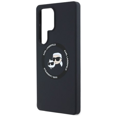 Karl Lagerfeld Silicone Double Heads And Circle MagSafe - Etui Samsung Galaxy S25 Ultra (czarny) Karl Lagerfeld Silicone Double Heads And Circle MagSafe - Etui Samsung Galaxy S25 Ultra (czarny)