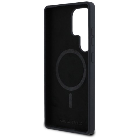 Karl Lagerfeld Silicone Double Heads And Circle MagSafe - Etui Samsung Galaxy S25 Ultra (czarny) Karl Lagerfeld Silicone Double Heads And Circle MagSafe - Etui Samsung Galaxy S25 Ultra (czarny)