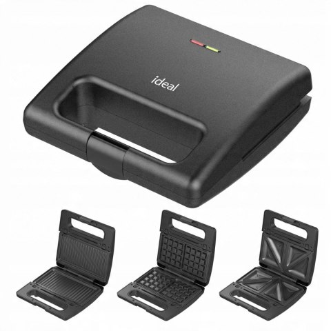 Opiekacz wielofunkcyjny 3w1 IK2503 IDEAL - GOFROWNICA, GRILL, SANDWICH 1300