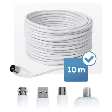 Antena wewnętrzna zewnętrzna TV ultra HD 4K Berdsen BD-955 biała