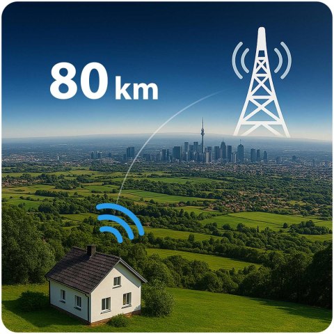 Antena wewnętrzna zewnętrzna TV ultra HD 4K Berdsen BD-955 biała