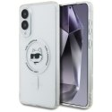 Karl Lagerfeld Button Choupette Head Printed Logo MagSafe - Etui Samsung Galaxy S25 Edge (biały)
