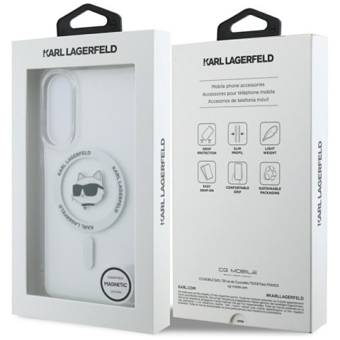 Karl Lagerfeld Button Choupette Head Printed Logo MagSafe - Etui Samsung Galaxy S25 Edge (biały) Karl Lagerfeld Button Choupette Head Printed Logo MagSafe - Etui Samsung Galaxy S25 Edge (biały)