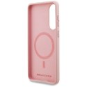 Karl Lagerfeld Silicone Double Heads And Circle MagSafe - Etui Samsung Galaxy S25 Edge (różowy)
