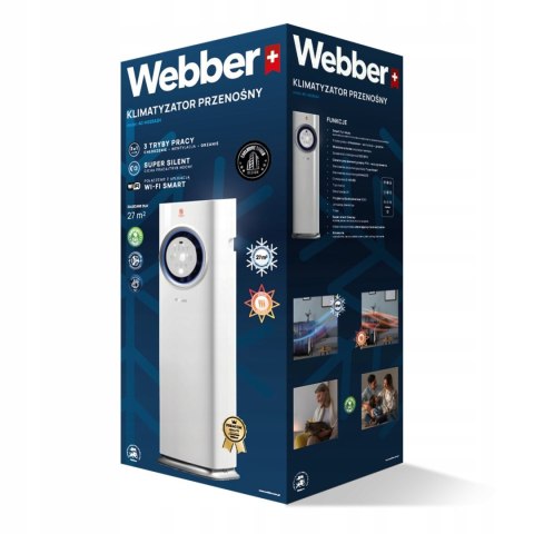 Klimatyzator przenośny METREX AC-H025A2H 3w1 Wi-Fi pompa ciepła 30m2 Klimatyzator przenośny METREX AC-H025A2H 3w1 Wi-Fi pompa ciepła 30m2