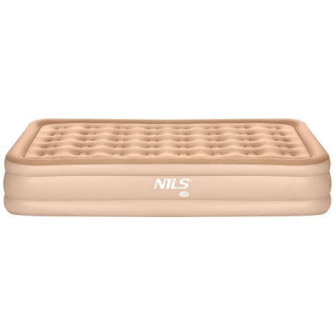 NC2808 MATERAC DWUOSOBOWY KING SIZE BEŻOWY + POMPKA ELEKTRYCZNA NILS CAMP