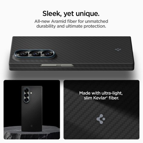 Spigen Airskin Aramid - Etui do Samsung Galaxy Z Fold 7 (Black) Spigen Airskin Aramid - Etui do Samsung Galaxy Z Fold 7 (Black)