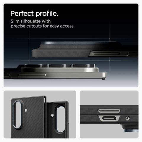 Spigen Airskin Aramid - Etui do Samsung Galaxy Z Fold 7 (Black) Spigen Airskin Aramid - Etui do Samsung Galaxy Z Fold 7 (Black)