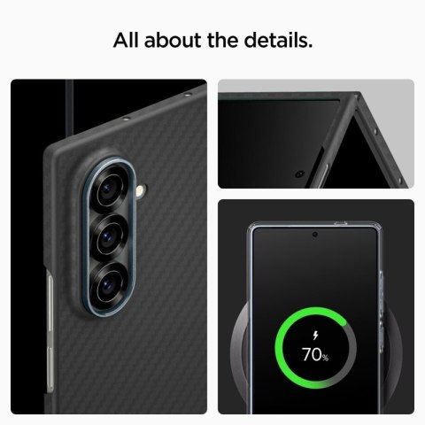 Spigen Airskin Aramid - Etui do Samsung Galaxy Z Fold 7 (Black) Spigen Airskin Aramid - Etui do Samsung Galaxy Z Fold 7 (Black)