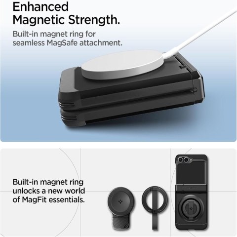 Spigen Tough Armor Pro Mag MagSafe - Etui do Samsung Galaxy Z Flip 6 / 7 FE (Black) Spigen Tough Armor Pro Mag MagSafe - Etui do Samsung Galaxy Z Flip 6 / 7 FE (Black)