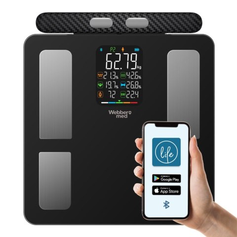 Waga łazienkowa Webber SCALA IF2825A analiza 15 parametrów Bluetooth Waga łazienkowa Webber SCALA IF2825A analiza 15 parametrów Bluetooth