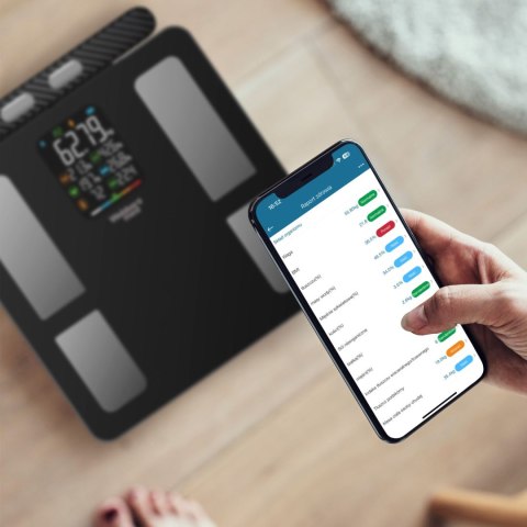 Waga łazienkowa Webber SCALA IF2825A analiza 15 parametrów Bluetooth Waga łazienkowa Webber SCALA IF2825A analiza 15 parametrów Bluetooth