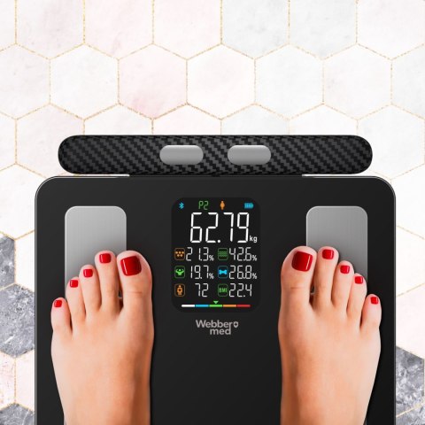Waga łazienkowa Webber SCALA IF2825A analiza 15 parametrów Bluetooth Waga łazienkowa Webber SCALA IF2825A analiza 15 parametrów Bluetooth