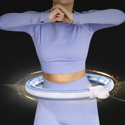 ZESTAW HULA HOP MAGNETYCZNY BLUE HHM15 Z LICZNIKIEM HMS + PAS BR163 BLACK PLUS SIZE