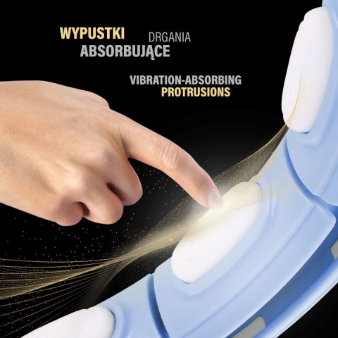 ZESTAW HULA HOP MAGNETYCZNY BLUE HHM15 Z LICZNIKIEM HMS + PAS BR163 BLACK PLUS SIZE